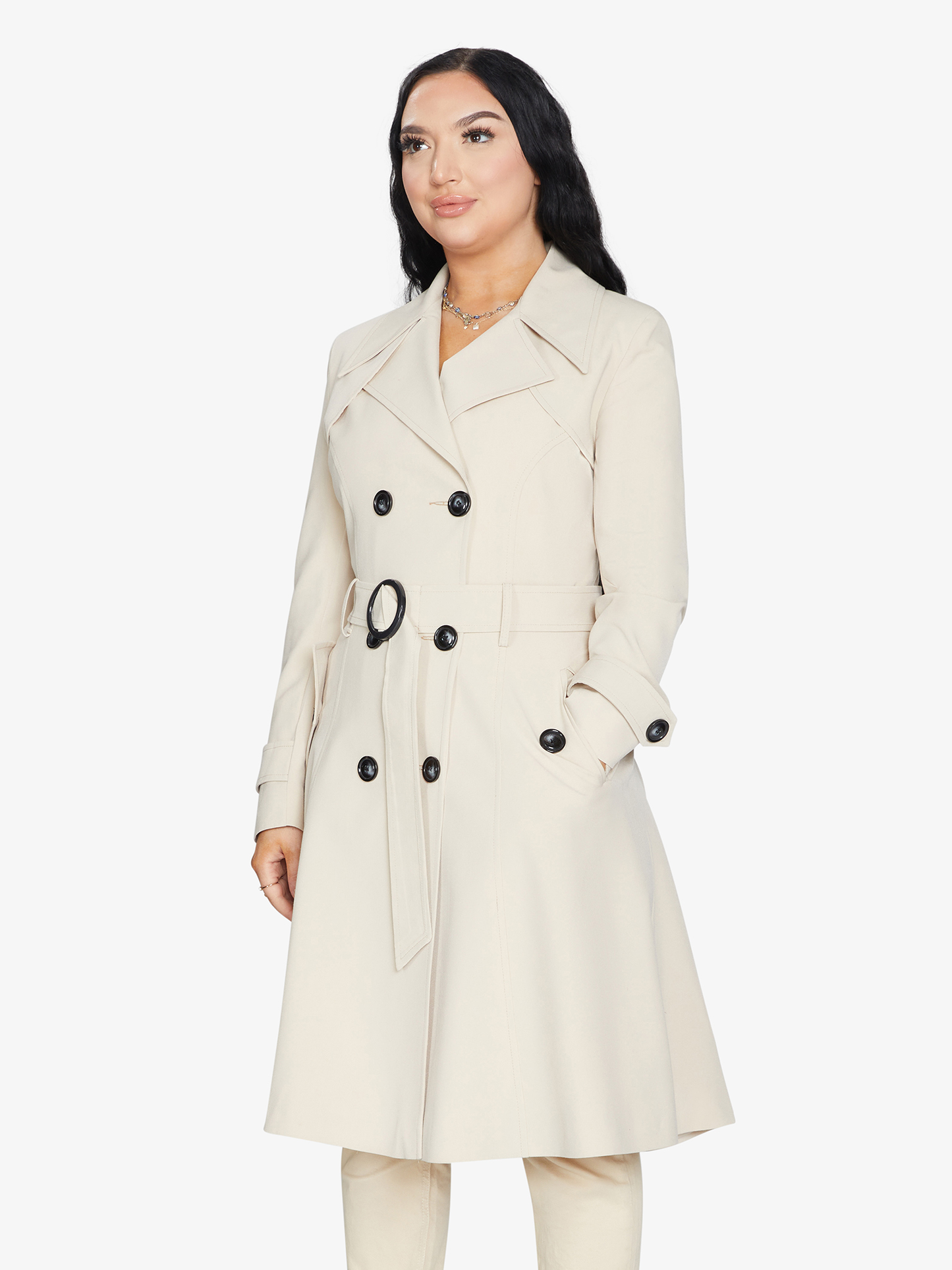 Double Breasted Trench Mac Coat