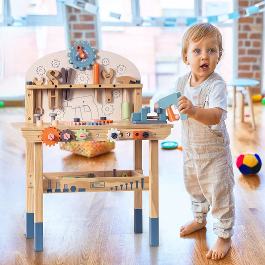 Play Set Toddlers Kids Pretend Tool Bench