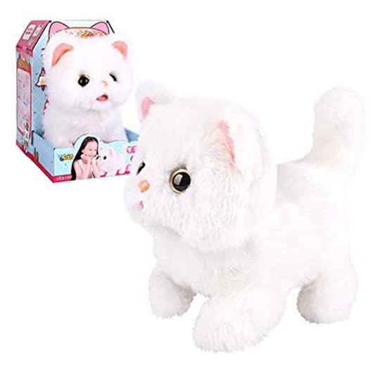 Electric Kitty Plush Toy Simulation Cat Walking Cry Pet Plush Toy