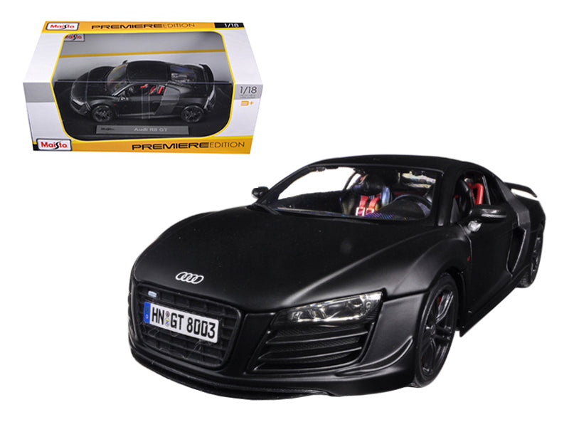 Audi R8 GT Matt Black 1/18 Diecast Model Car