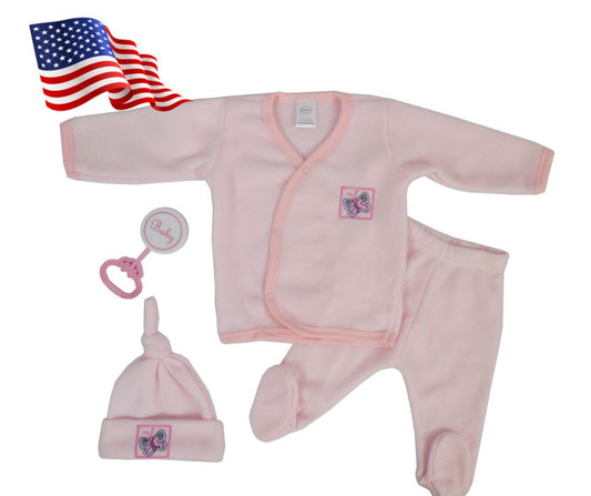 4 Piece Fleece Set - Pink