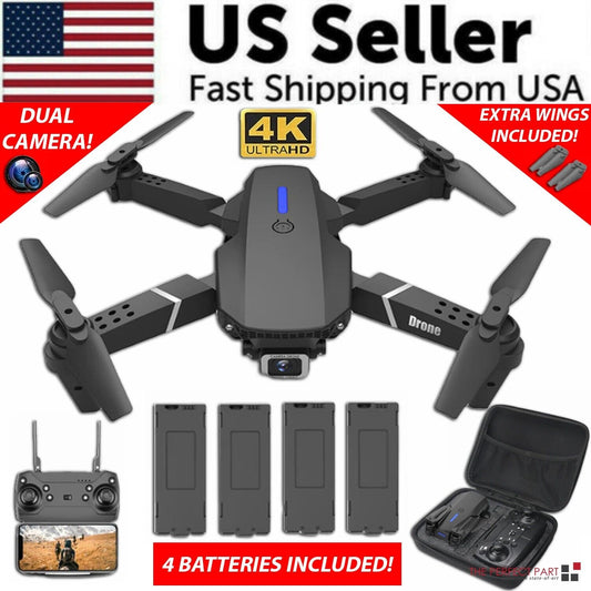 New RC Drone With 4K HD Dual Camera WiFi FPV Foldable Quadcopter