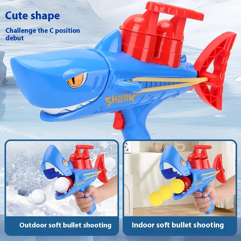 Children's Shark Snowball Gun Snow Outdoor Toys