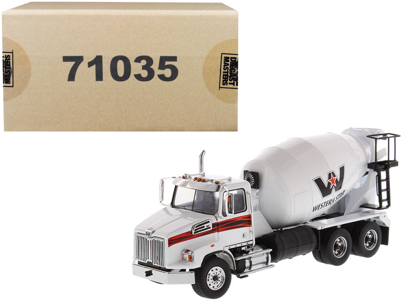 Western Star 4700 SB Concrete Mixer Truck White 1/50 Diecast