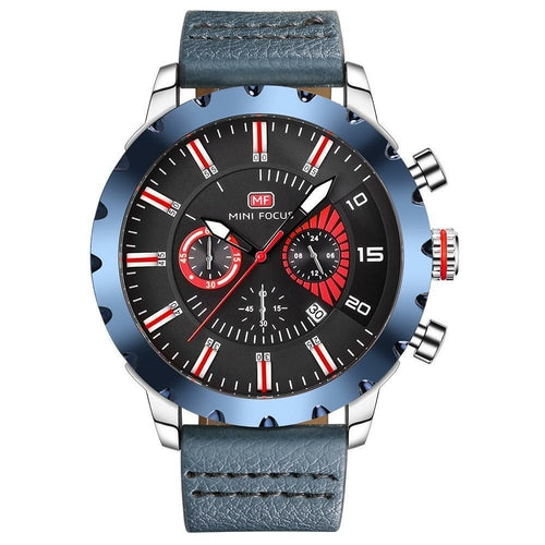 Luminous Waterproof Leather Quartz Watch For Men