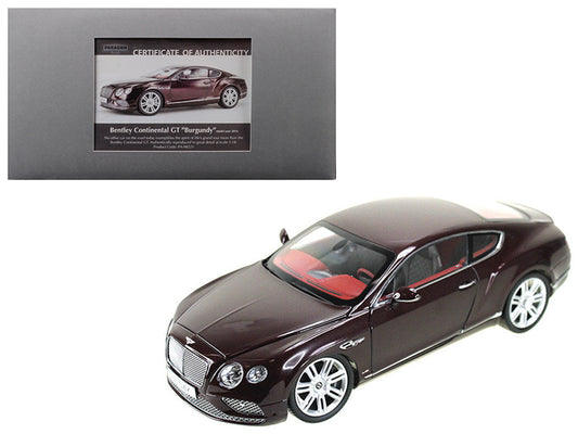 2016 Bentley Continental GT LHD Burgundy 1/18 Diecast Model Car