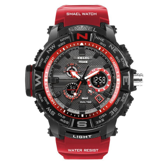 Waterproof And Shockproof Dual Display Sports Watch For Men