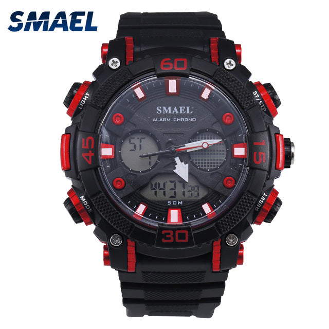 Analog-Digital Sports Watches Men Dual Time