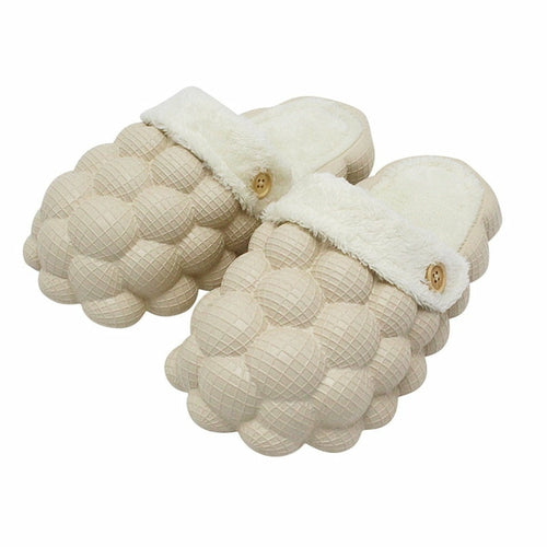 Non-slip Warm Cotton Bubble Home Slippers