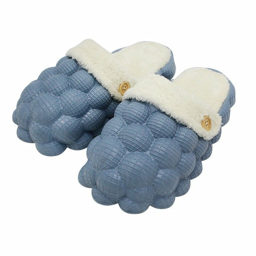 Non-slip Warm Cotton Bubble Home Slippers