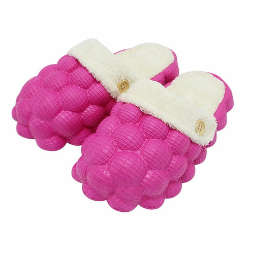 Non-slip Warm Cotton Bubble Home Slippers