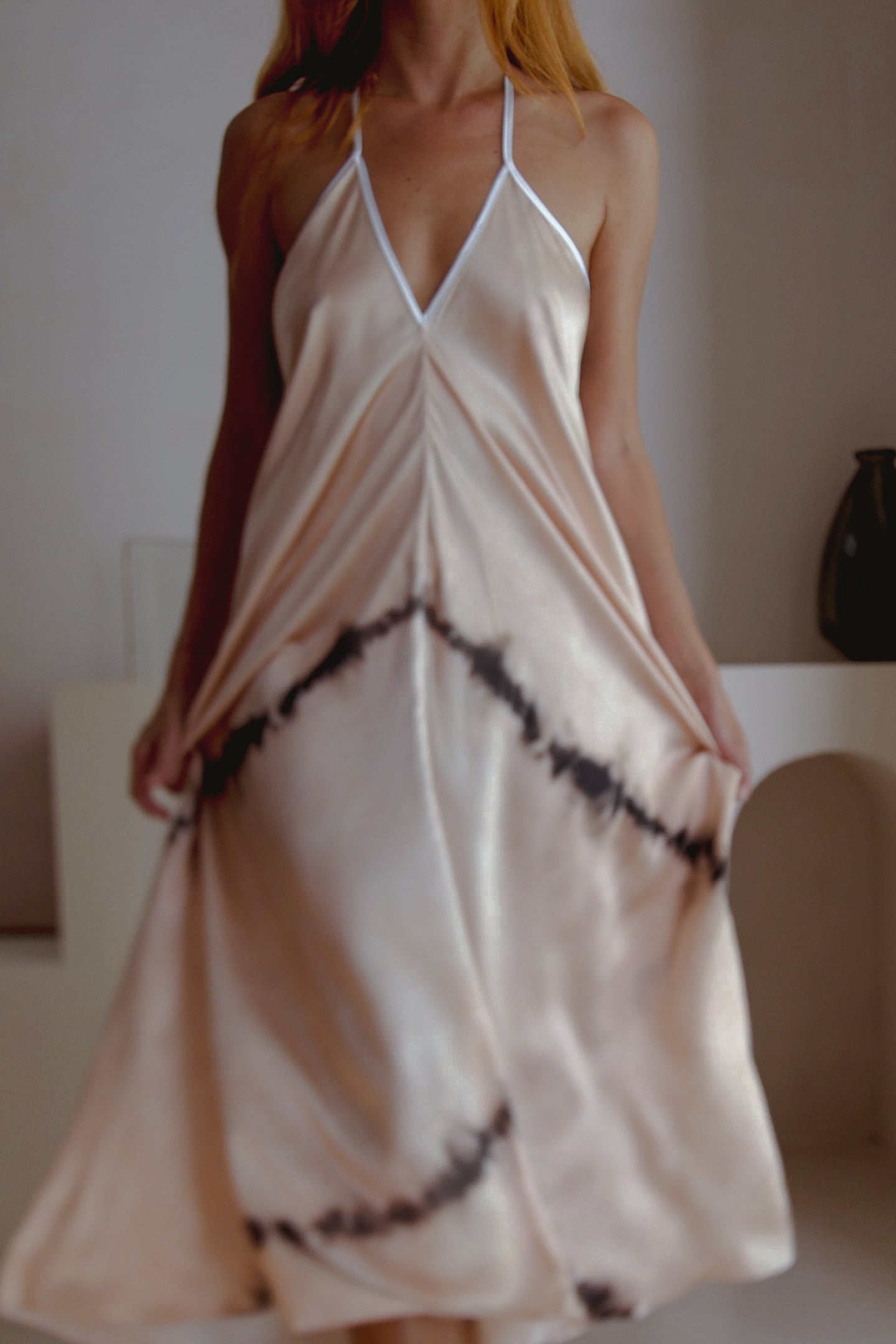 Altair Silk Halter Dress