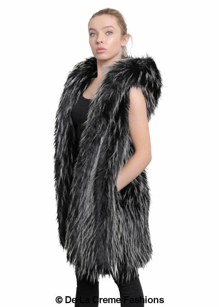 Faux Fur Hooded Gilet