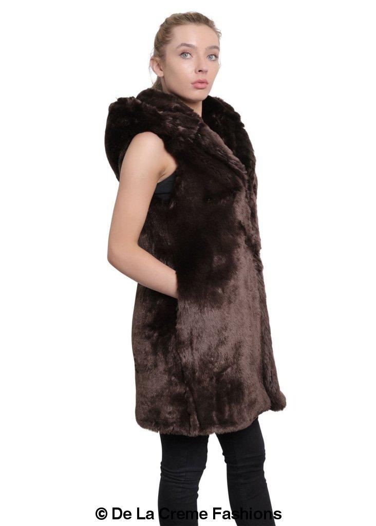 Faux Fur Hooded Gilet