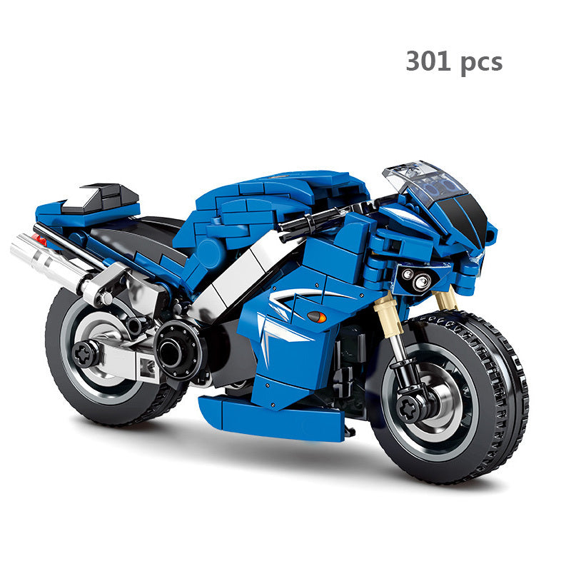 Cross-country Motorcycle Building Block Puzzle Toy