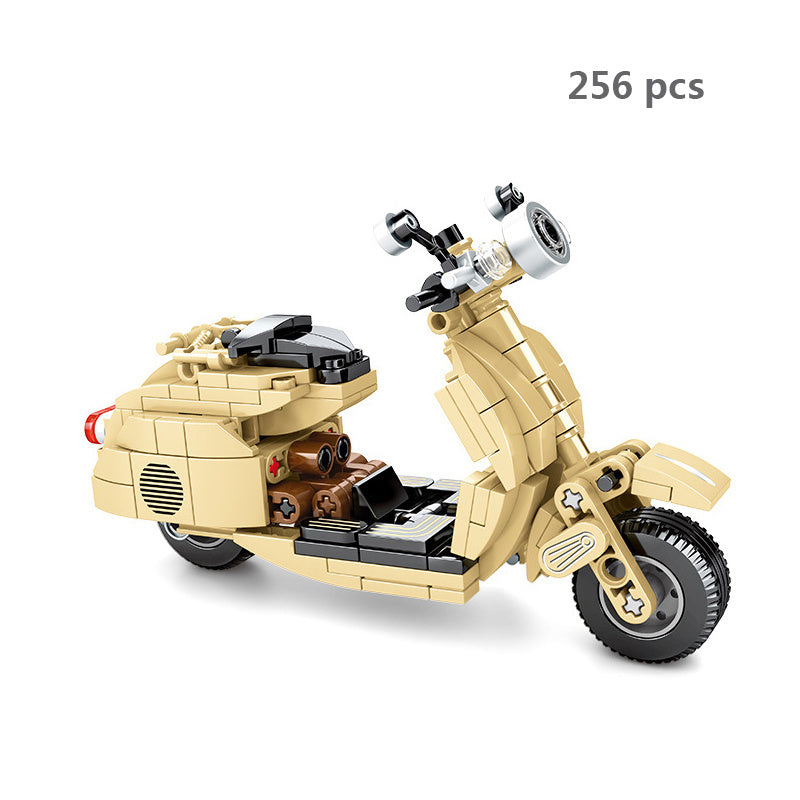 Cross-country Motorcycle Building Block Puzzle Toy