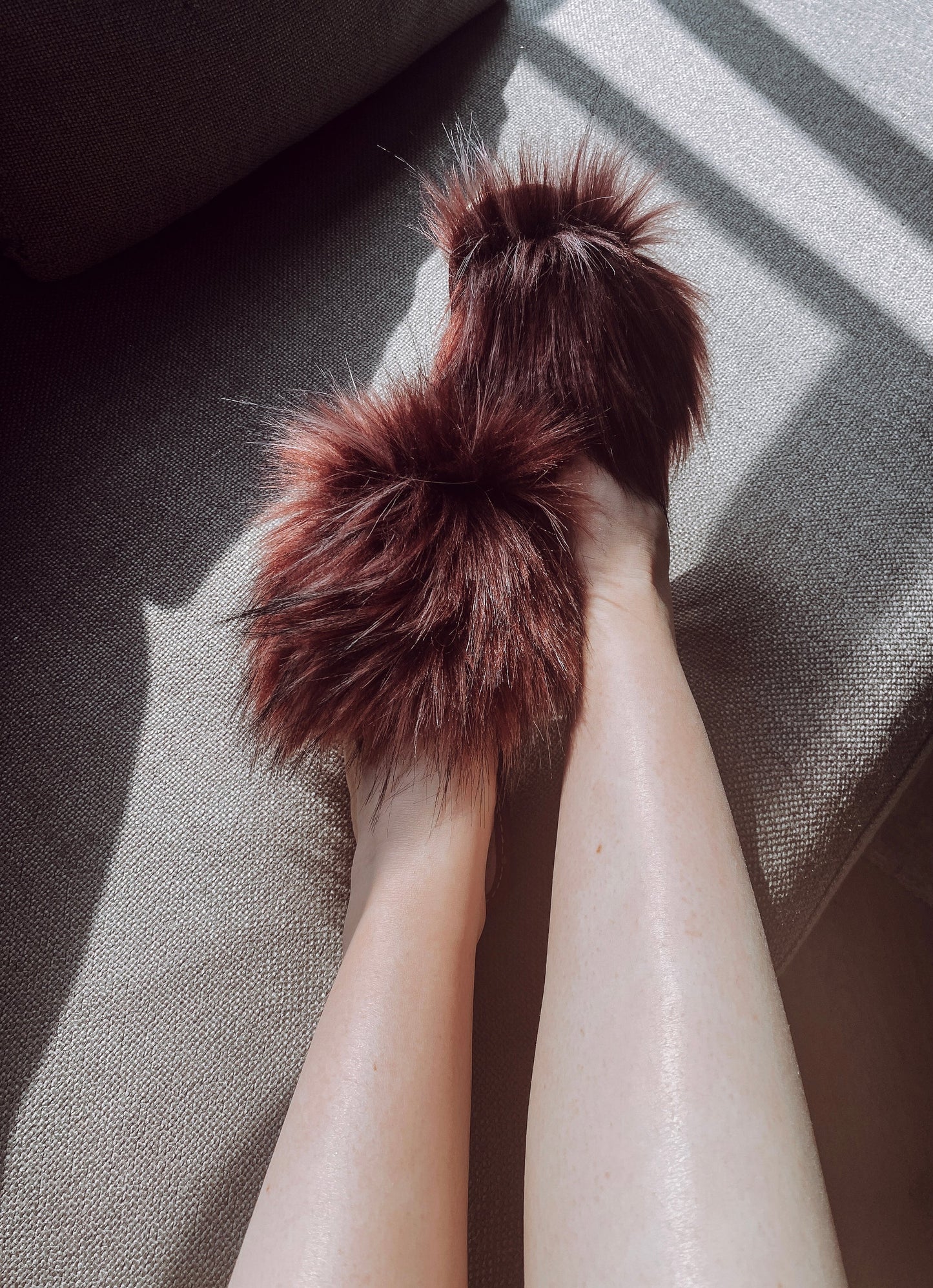 Faux Fur Pink Slippers