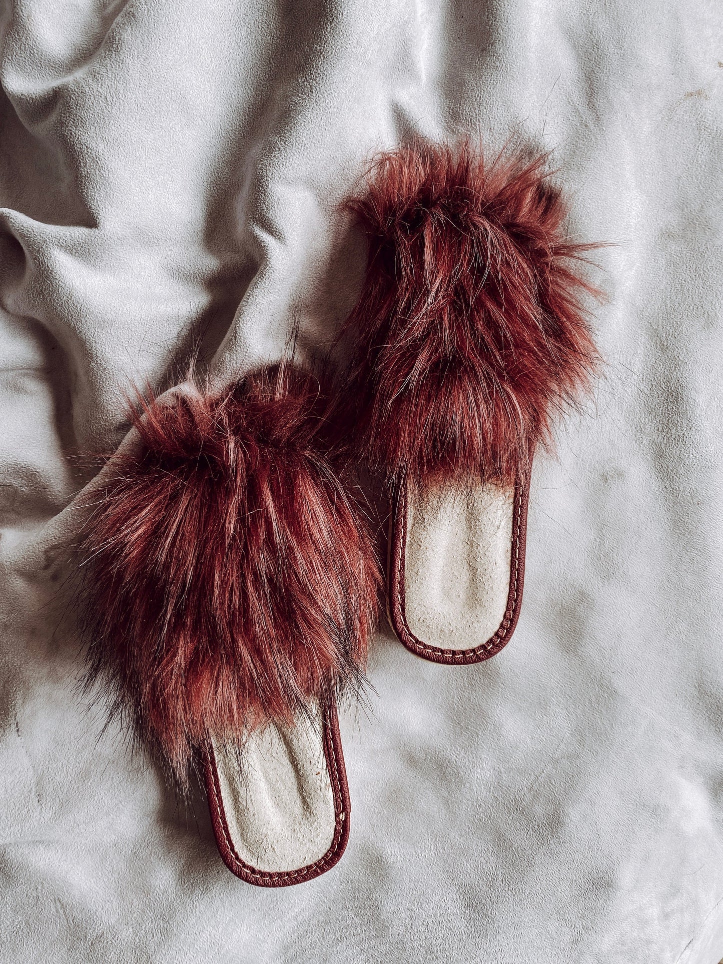 Faux Fur Pink Slippers