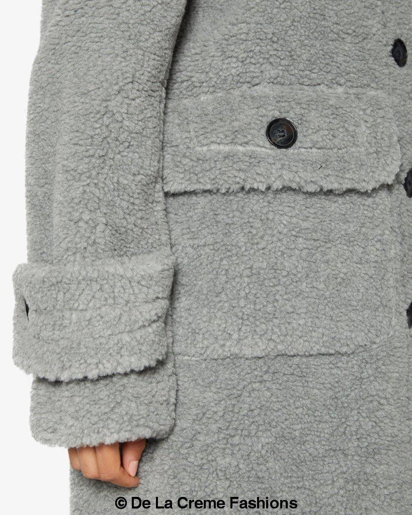 Julie High Neck Borg Teddy Coat