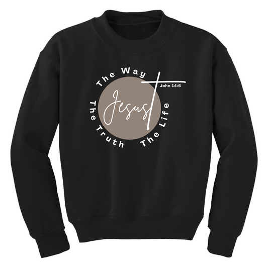 Youth Graphic Sweatshirt the Truth the Way the Life