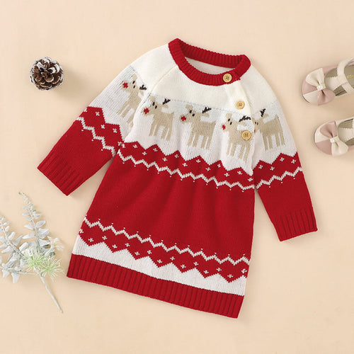 Baby Girl Embroidered Pattern Long Sleeve