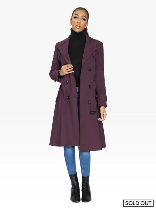 Double Breasted Trench Mac Coat