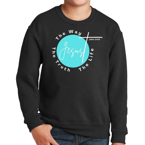 Youth Graphic Sweatshirt the Truth the Way the Life