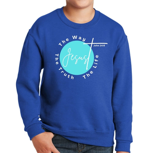 Youth Graphic Sweatshirt the Truth the Way the Life