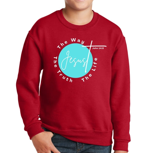 Youth Graphic Sweatshirt the Truth the Way the Life